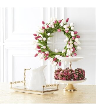 22 Inch Real Touch Mini Tulip Wreath
