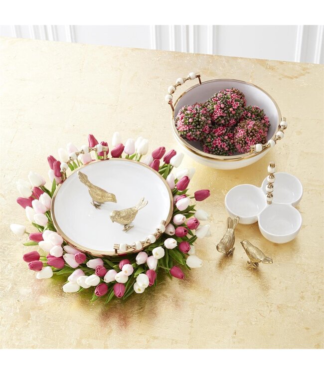 22 Inch Real Touch Mini Tulip Wreath