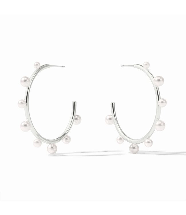 JULIE VOS Hydra Stone Silver Hoop