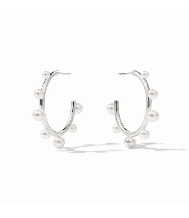 JULIE VOS Hydra Stone Silver Hoop