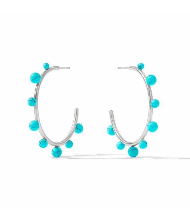 JULIE VOS Hydra Stone Silver Hoop
