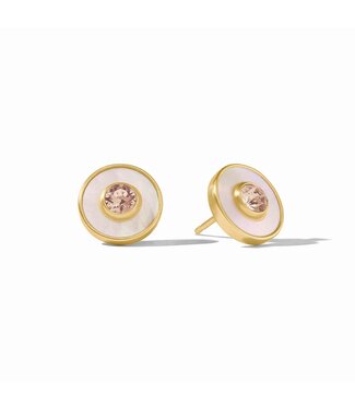 JULIE VOS Colette Circle Stud Champagne