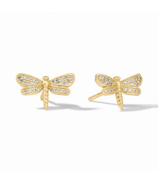 JULIE VOS Dragonfly Pave Stud Cubic Zirconia