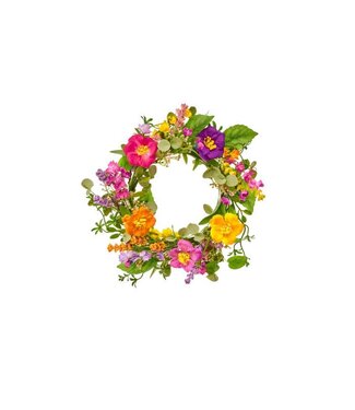 13” Summer Primula Candle Ring 6”ID