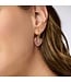 JULIE VOS Heart Hoop & Charm Earring Pink Quartz