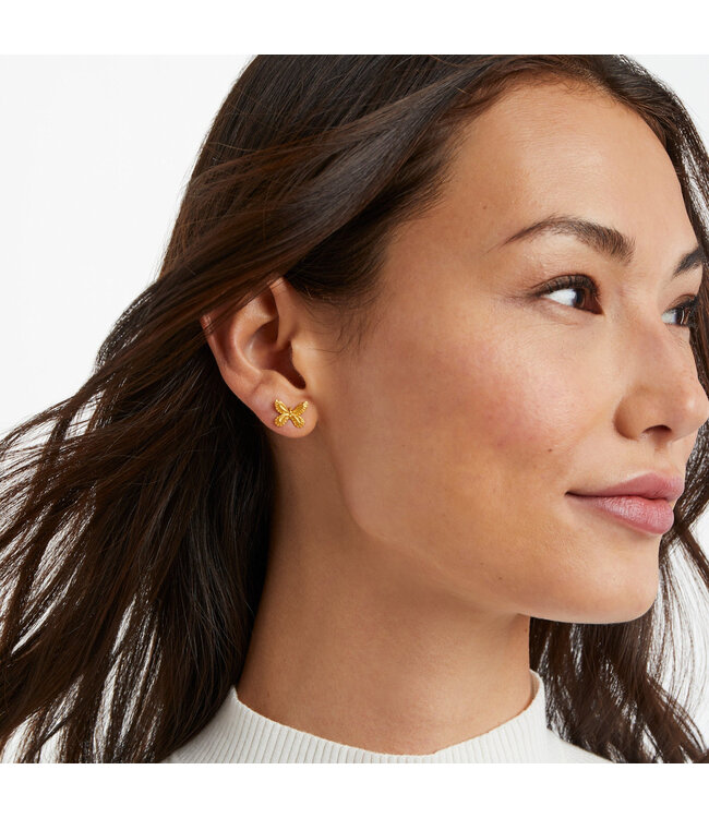 JULIE VOS Butterfly Stud Gold