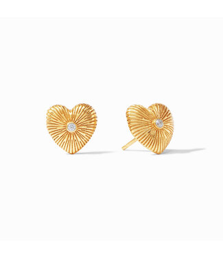 JULIE VOS Esme Heart Stud Cubic Zirconia