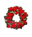 24" Velvet Mature Geranium Wreath