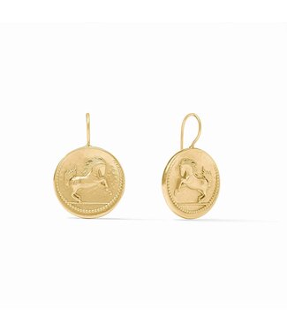 JULIE VOS Saratoga Horse Earring Gold