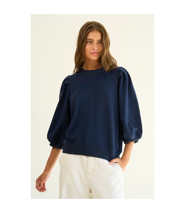Amy Premium French Terry Puff Sleeve Pullover
