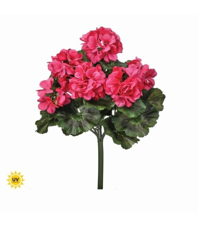 17" UV Natural Touch Summer Geranium Bush