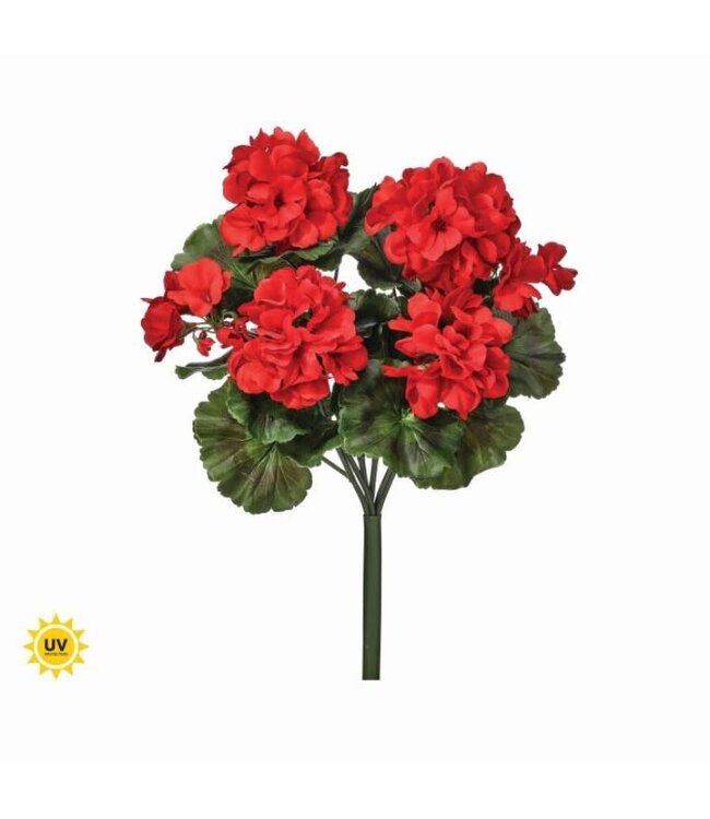 17" UV Natural Touch Summer Geranium Bush