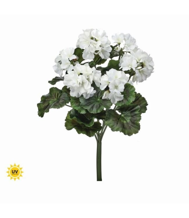 17" UV Natural Touch Summer Geranium Bush
