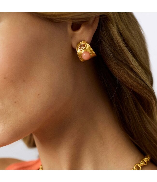 JULIE VOS Portofino Stone Hoop