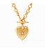 JULIE VOS Esme Heart Necklace Gold Cubic Zirconia