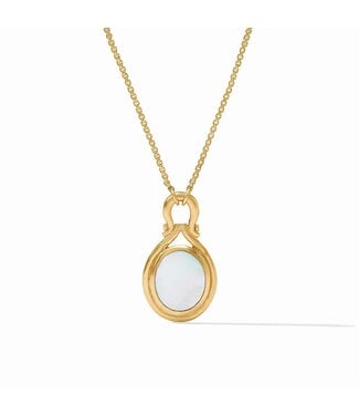 JULIE VOS Saratoga Delicate Necklace Mother of Pearl