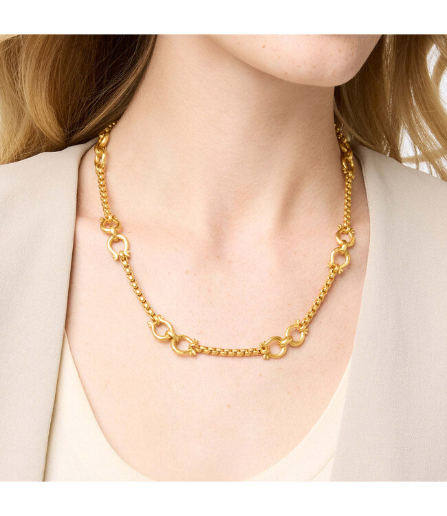 JULIE VOS Saratoga Demi Link Necklace Gold