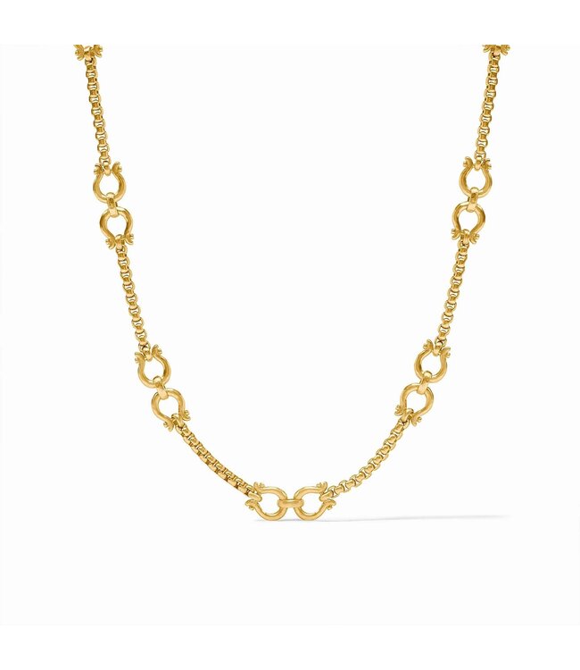 JULIE VOS Saratoga Demi Link Necklace Gold