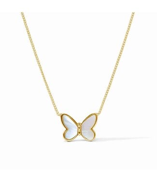 JULIE VOS Papillon Delicate Necklace Mother of Pearl