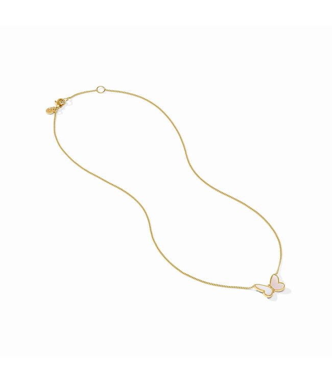 JULIE VOS Papillon Delicate Necklace Mother of Pearl