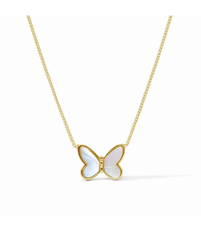JULIE VOS Papillon Delicate Necklace Mother of Pearl