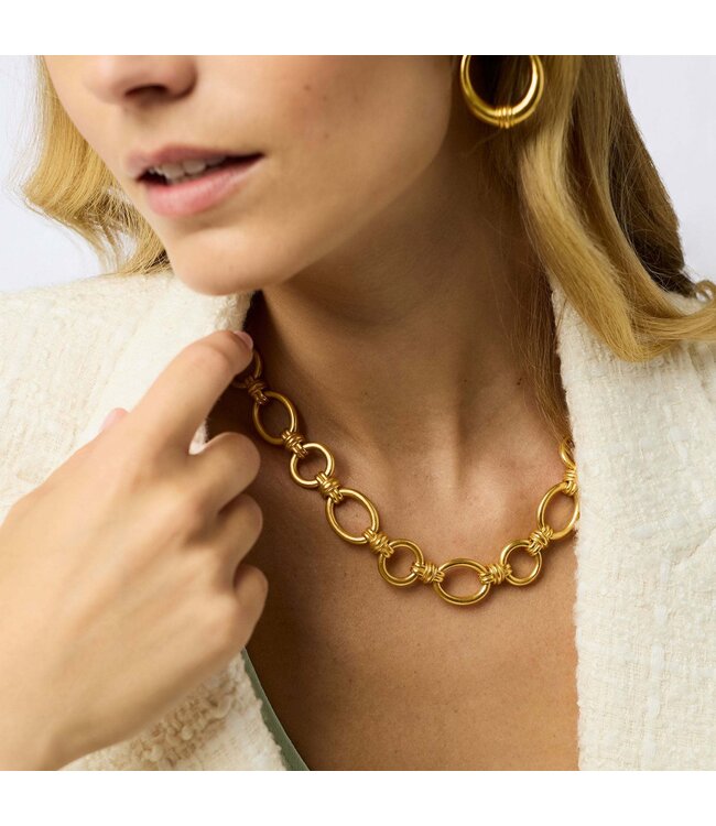 JULIE VOS Portofino Link Necklace Gold