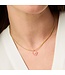 JULIE VOS Heart Delicate Necklace Pink Quartz