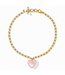 JULIE VOS Heart Necklace Pink Quartz