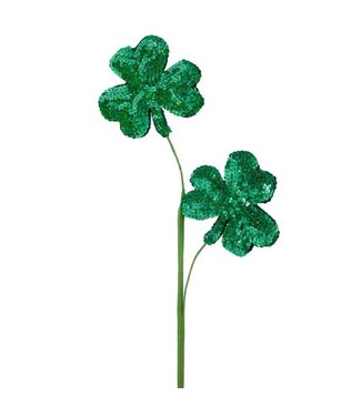 21” Double Sequin Shamrock Stem