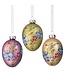 3.5" Glass Spring Blossom Egg Ornament - Sold Individually