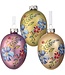3.5" Glass Spring Blossom Egg Ornament - Sold Individually