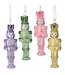 4.5" Glass Bunny Soldier Ornament - Sold Individually