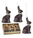 4" Glass Chocolate Bunny Ornament - Sold Individually