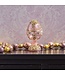 8" Glass LED Egg Pedestal with Jewel - Sold Individually