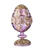 8" Glass LED Egg Pedestal with Jewel - Sold Individually
