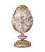 8" Glass LED Egg Pedestal with Jewel - Sold Individually
