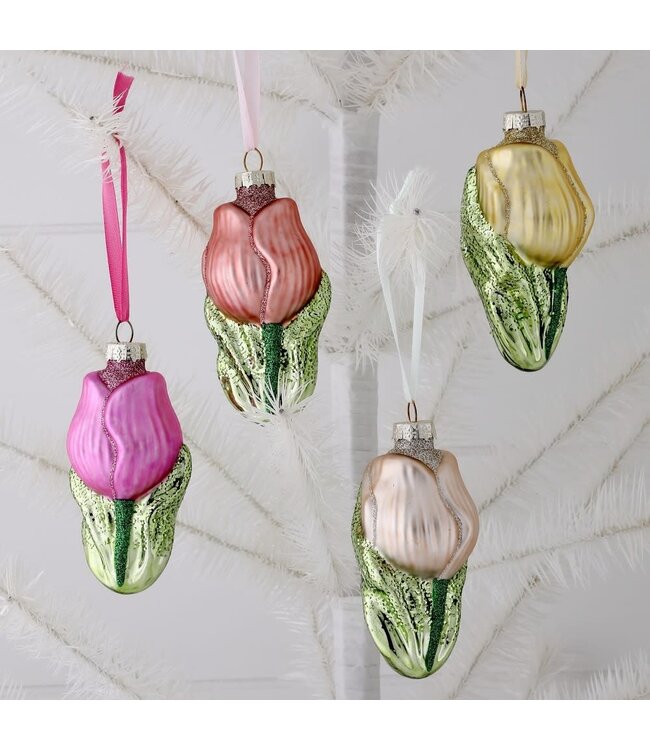 4" Glass Tulip Ornament - Sold Individually