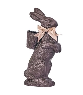 20.5" Resin Standing Bunny- Chocolate