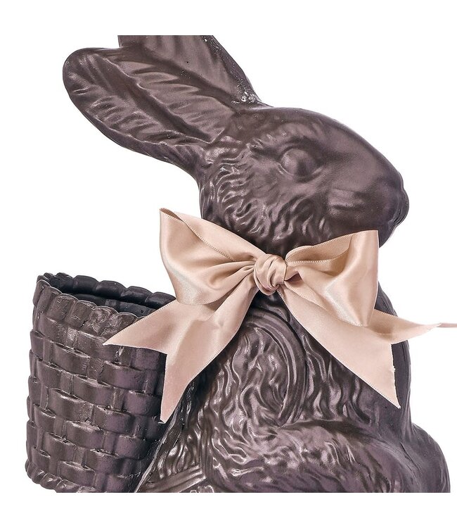20.5" Resin Standing Bunny- Chocolate