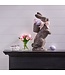 20.5" Resin Standing Bunny- Chocolate
