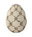 9” Resin Gilded Lattice Egg