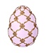 9” Resin Gilded Lattice Egg