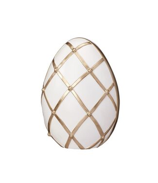 12.75” Resin Lattice White Chocolate Egg