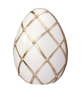 16.25” Resin Lattice White Chocolate Egg