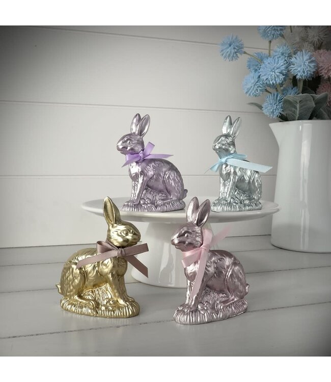 4" Resin Foil Chocolate Bunny - Sold Individually