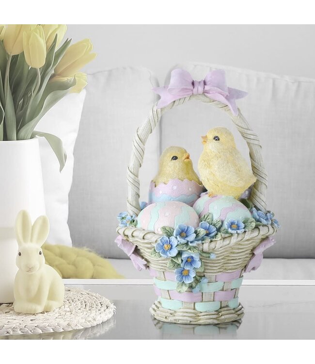 Resin Hatching Chick Easter Basket