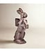 35" Resin Chocolate Standing Bunny with Basket