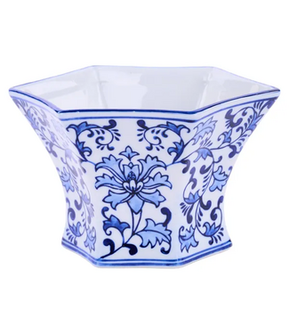 7.5 Inch Porcelain Jardiniere Blue and White