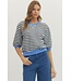 Sandra Striped Half Sleeve Knit Top