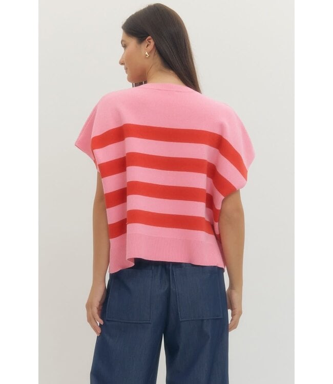 Cindy Solid Short Sleeve Knit Top